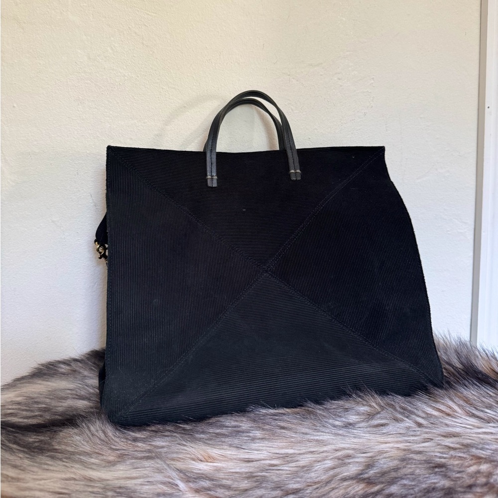 Clare V Simple Tote - Black Suede